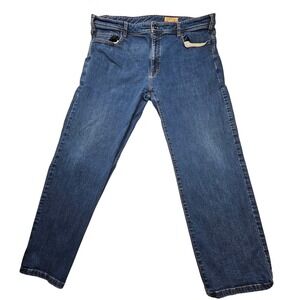 Orvis 1856 Five Pocket Mens Blue Straight Leg Denim Jeans 44x30 Medium Wash